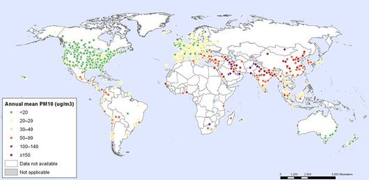 L'esposizione al PM10 nel 1081 città, 2003-2010 (F...