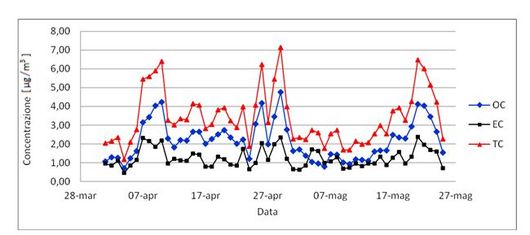 Fig.1  Andamento temporale delle concentrazioni di...